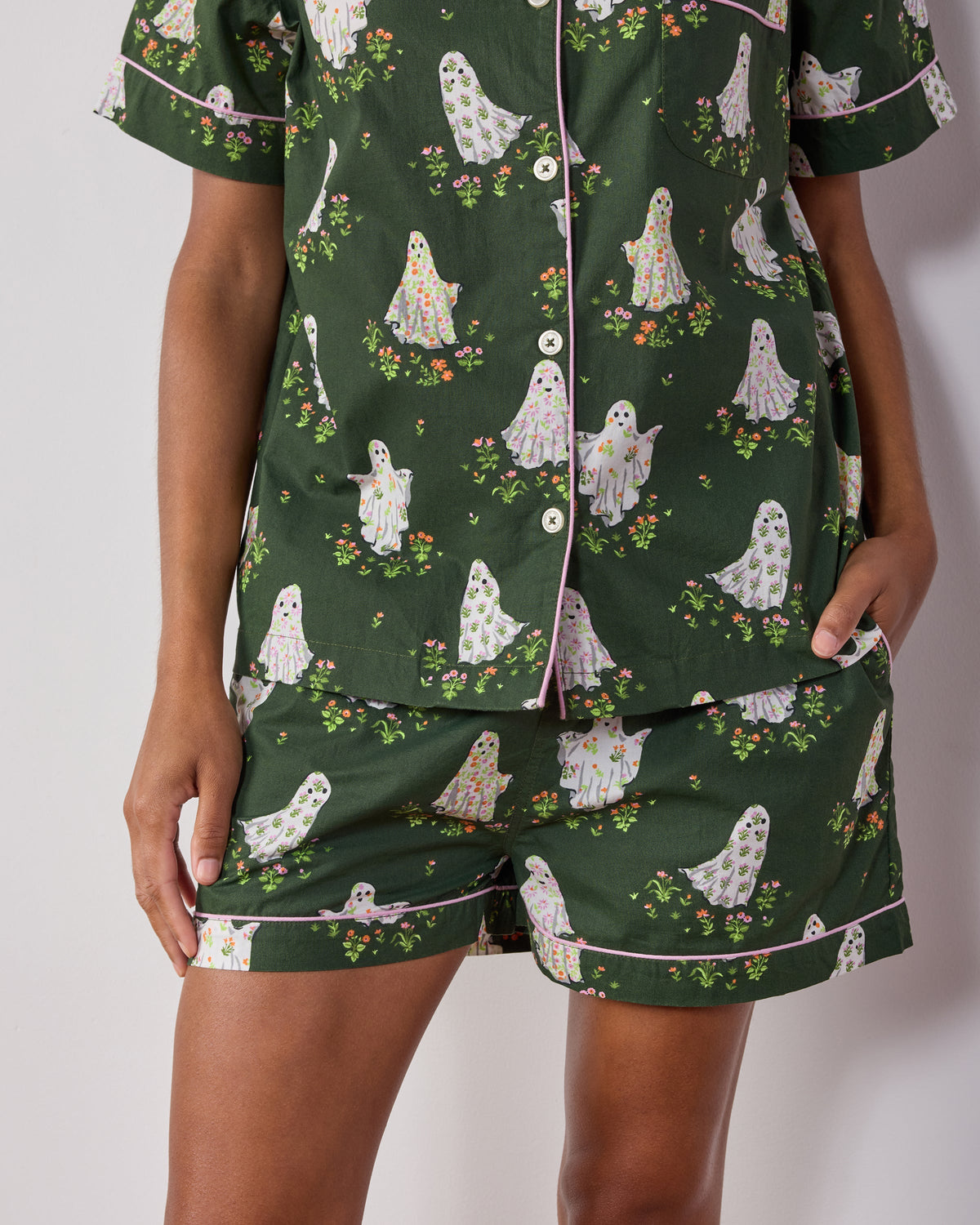 Gardening Ghosts Shorts Set - Overgrown Moss
