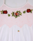 Embroidered Pumpkins Nightie - Natural