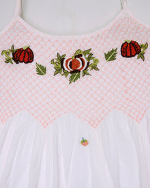 Embroidered Pumpkins Nightie - Natural