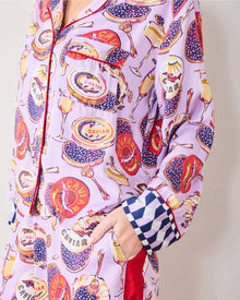 Champagne & Caviar - Checkered PJ Set - Lavender Spritz