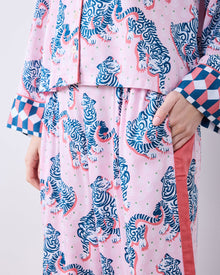 Tiger Queen - Checkered PJ Set - Blush & Bashful