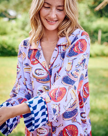Champagne & Caviar - Checkered PJ Set - Lavender Spritz