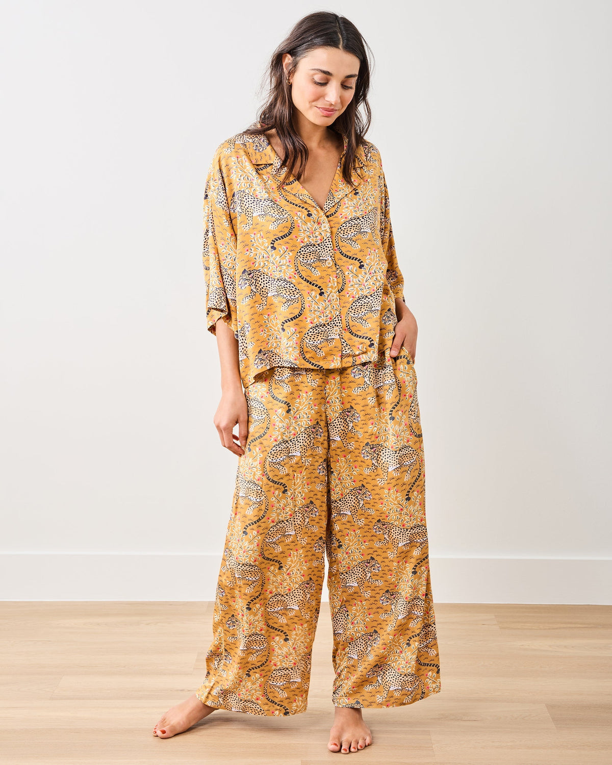 Bagheera 3/4 Sleeve PJ set  - Tobacco