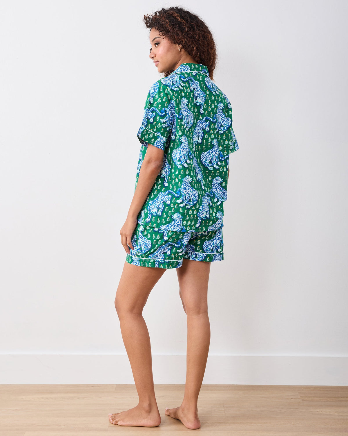 Tiger Queen Shorts Set - Jade