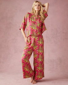 Bagheera 3/4 Sleeve PJ set  - Hot Pink