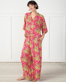 Bagheera 3/4 Sleeve PJ set  - Hot Pink