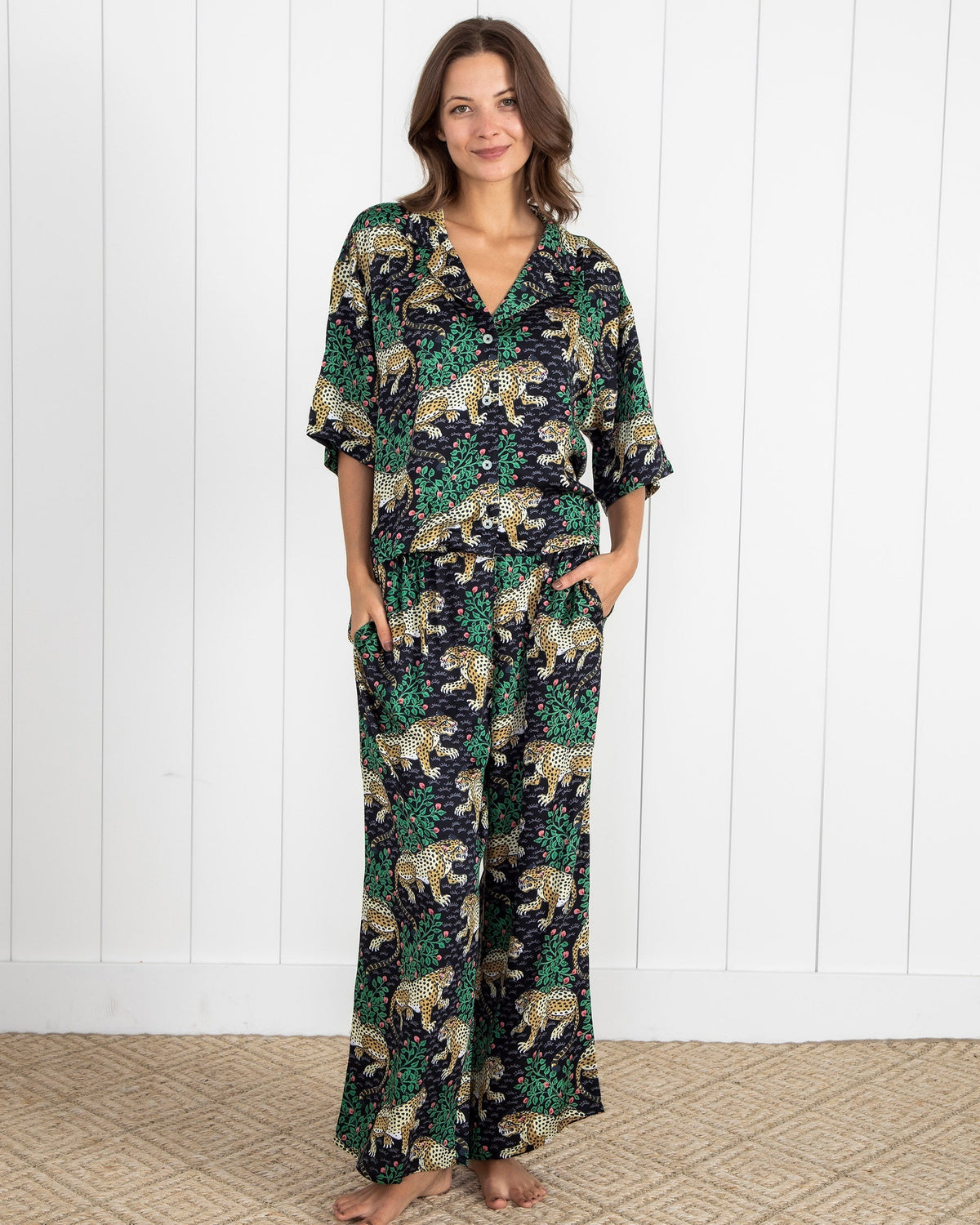 Bagheera 3/4 Sleeve PJ Set - Ink