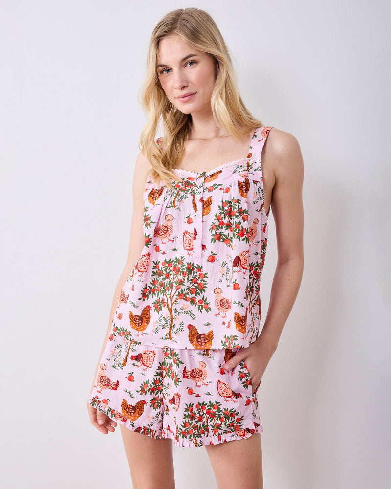 Hen House Back to Bed Short Set - Ballet Pink