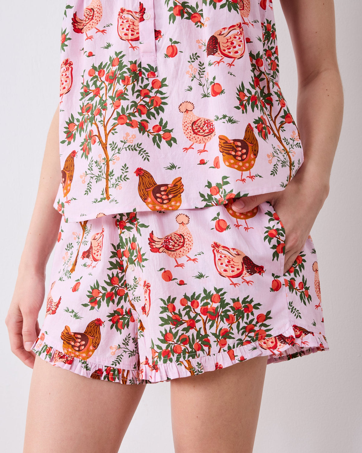 Hen House Back to Bed Short Set - Ballet Pink