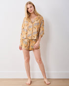 Bagheera 3/4 Sleeve Shorts Set - Tobacco