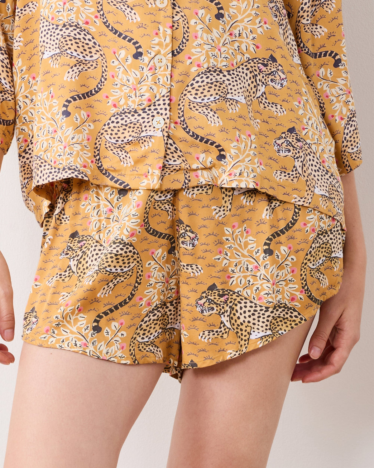 Bagheera 3/4 Sleeve Shorts Set - Tobacco
