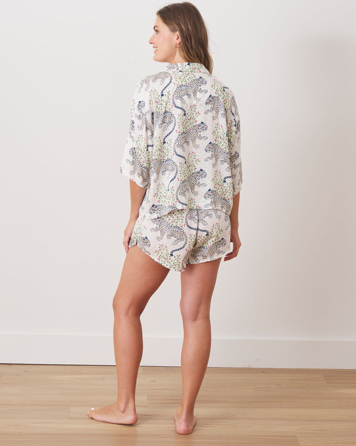 Bagheera 3/4 Sleeve Shorts Set - Wedding Cake