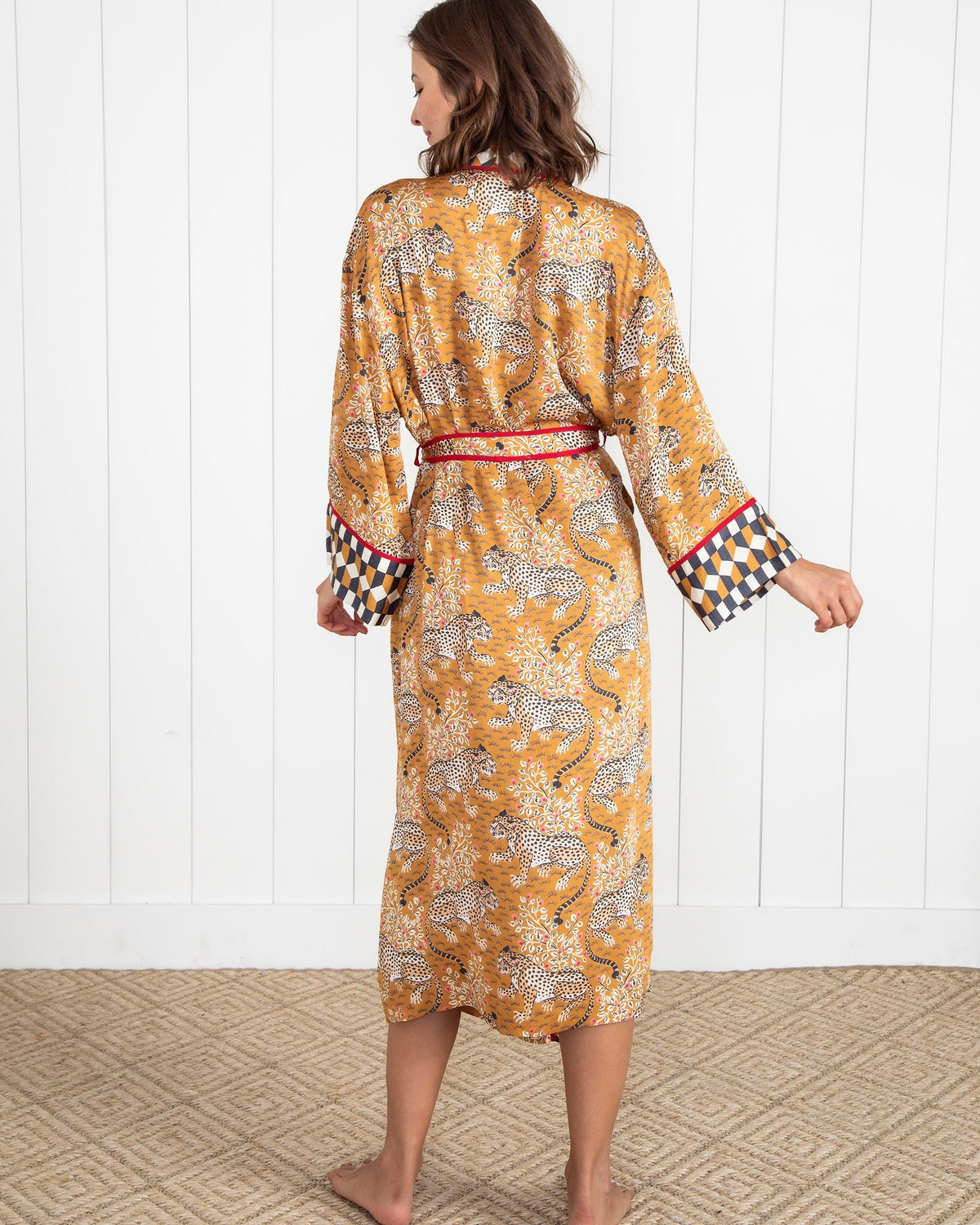 Bagheera Checkered Robe - Tobacco