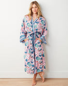 Champagne & Caviar Checkered Robe - Blush