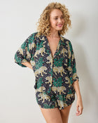 Bagheera 3/4 Sleeve Shorts Set - Ink