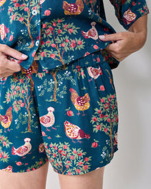 Hen House 3/4 Sleeve Shorts Set - Navy