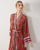 Bagheera Checkered Robe - Scarlet