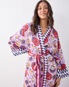 Champagne & Caviar Checkered Robe - Lavender Spritz