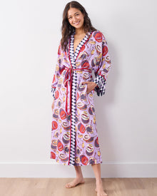 Champagne & Caviar Checkered Robe - Lavender Spritz