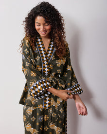 Bagheera Kaleidoscope - Tall Eco Satin Wrap Set - Olive