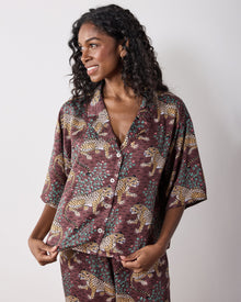 Bagheera 3/4 Sleeve PJ set  - Raisin