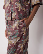 Bagheera 3/4 Sleeve PJ set  - Raisin