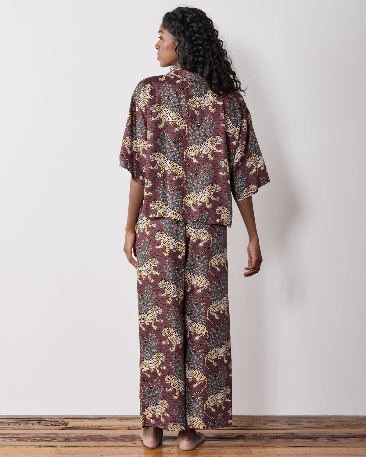 Bagheera 3/4 Sleeve PJ set  - Raisin