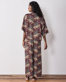 Bagheera 3/4 Sleeve PJ set  - Raisin