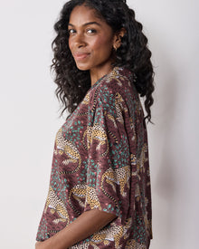 Bagheera 3/4 Sleeve PJ set  - Raisin