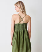 Chickens & Roosters Embroidered Shortie - Olive
