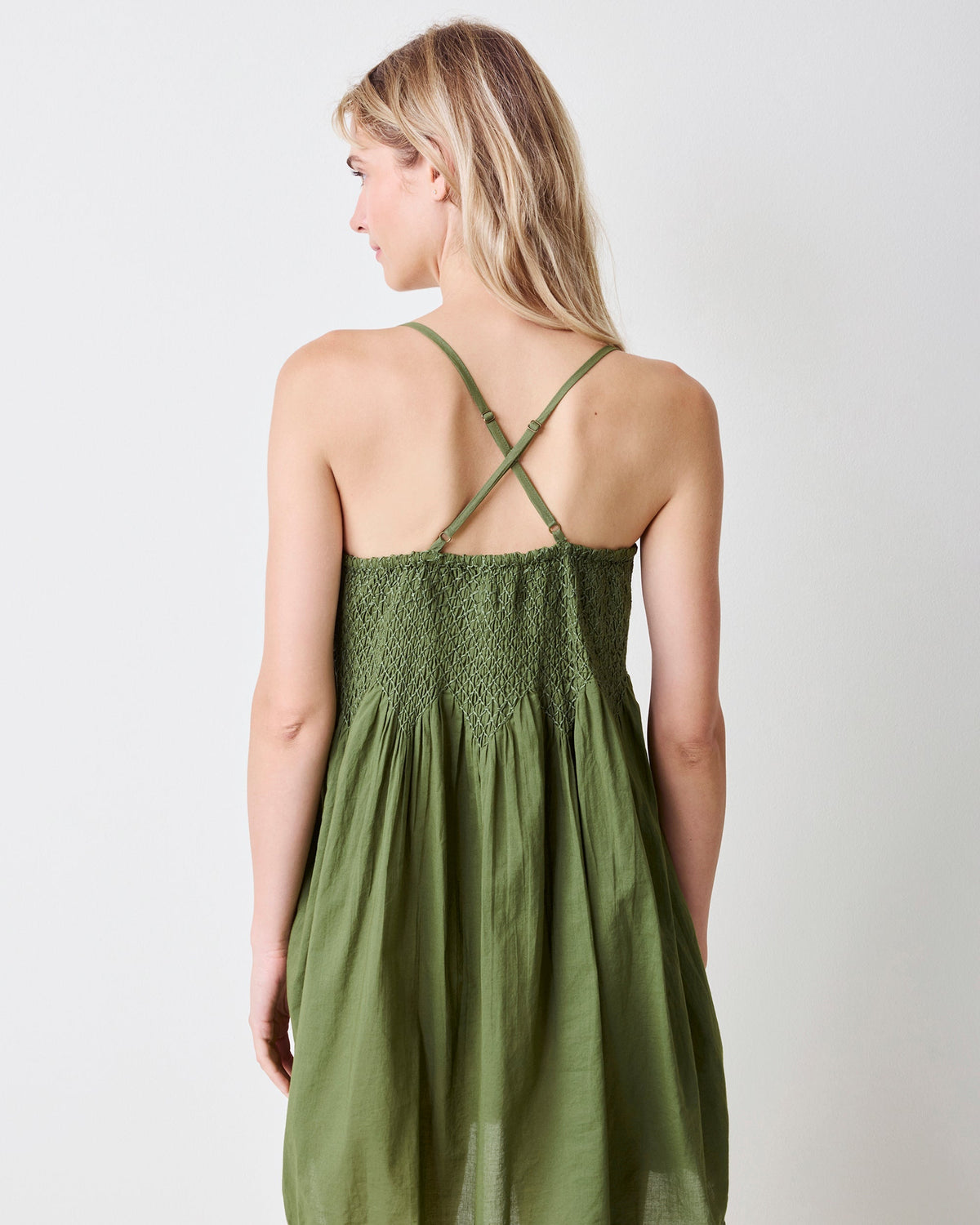 Chickens & Roosters Embroidered Shortie - Olive