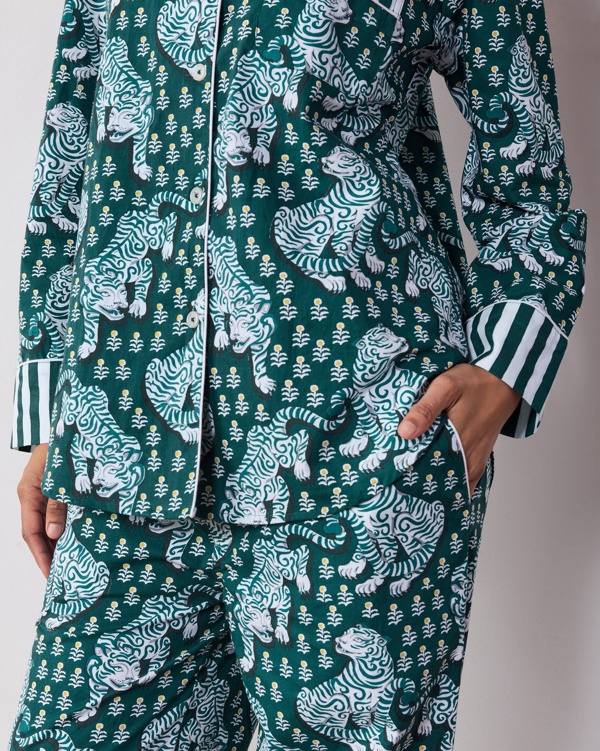 Tiger Queen PJ Set - Game Day Green