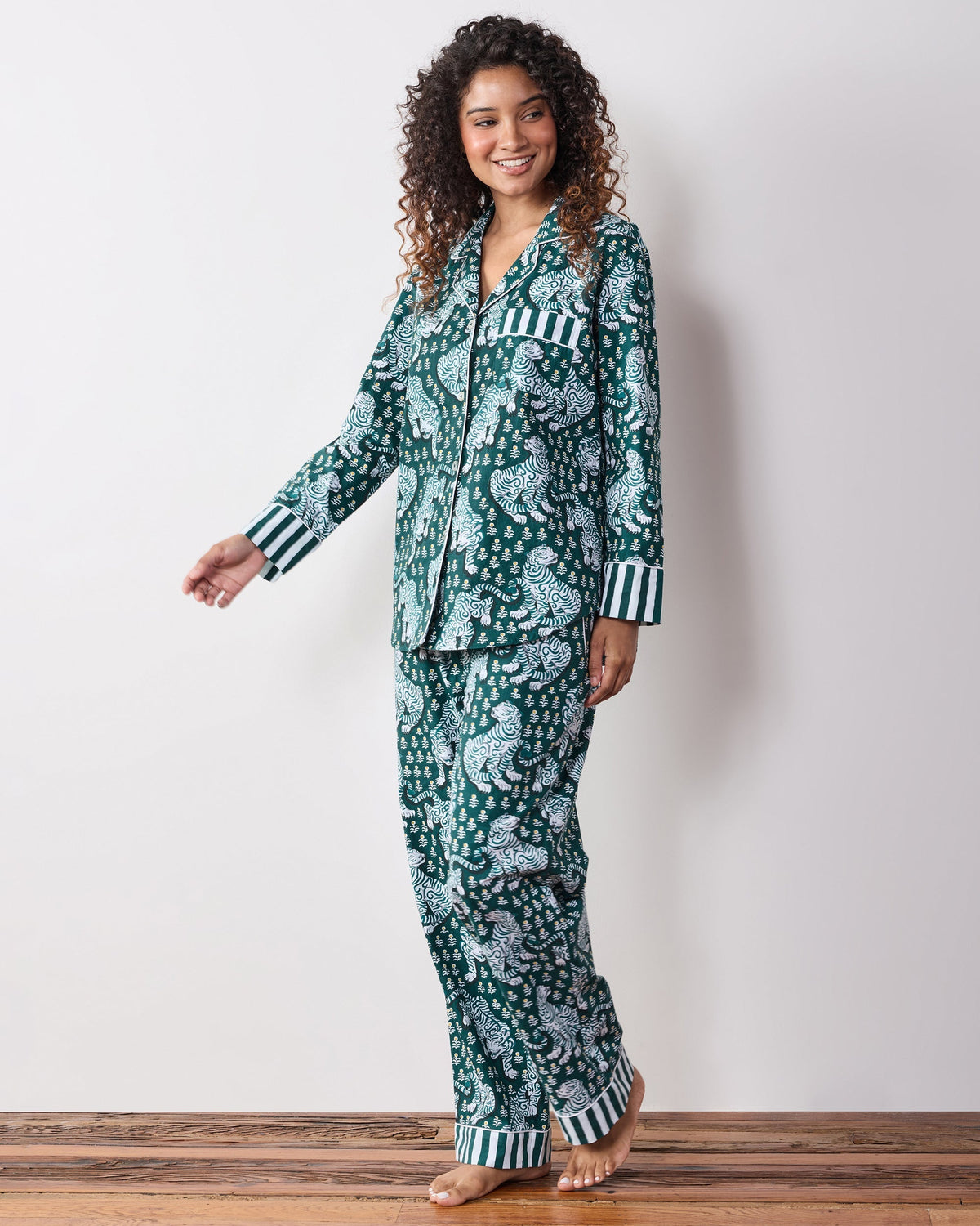 Tiger Queen PJ Set - Game Day Green