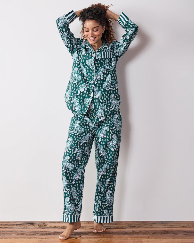 Tiger Queen PJ Set - Game Day Green