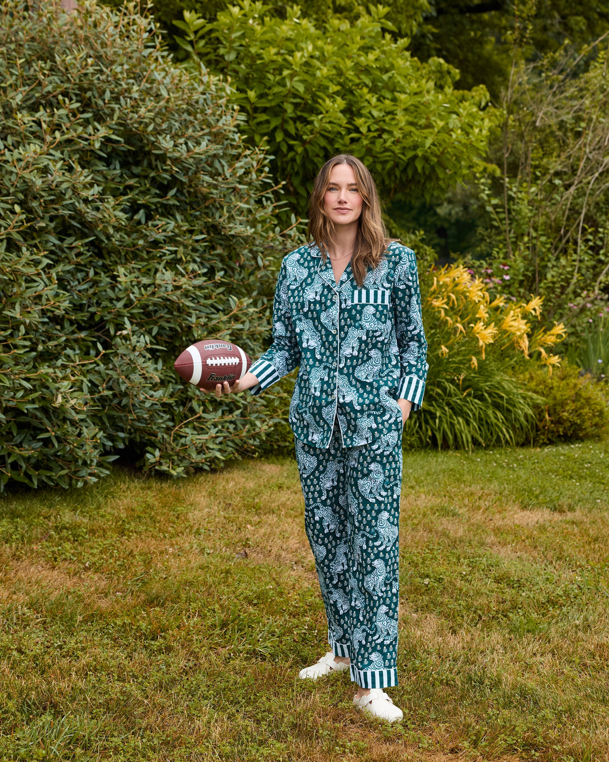 Tiger Queen PJ Set - Game Day Green