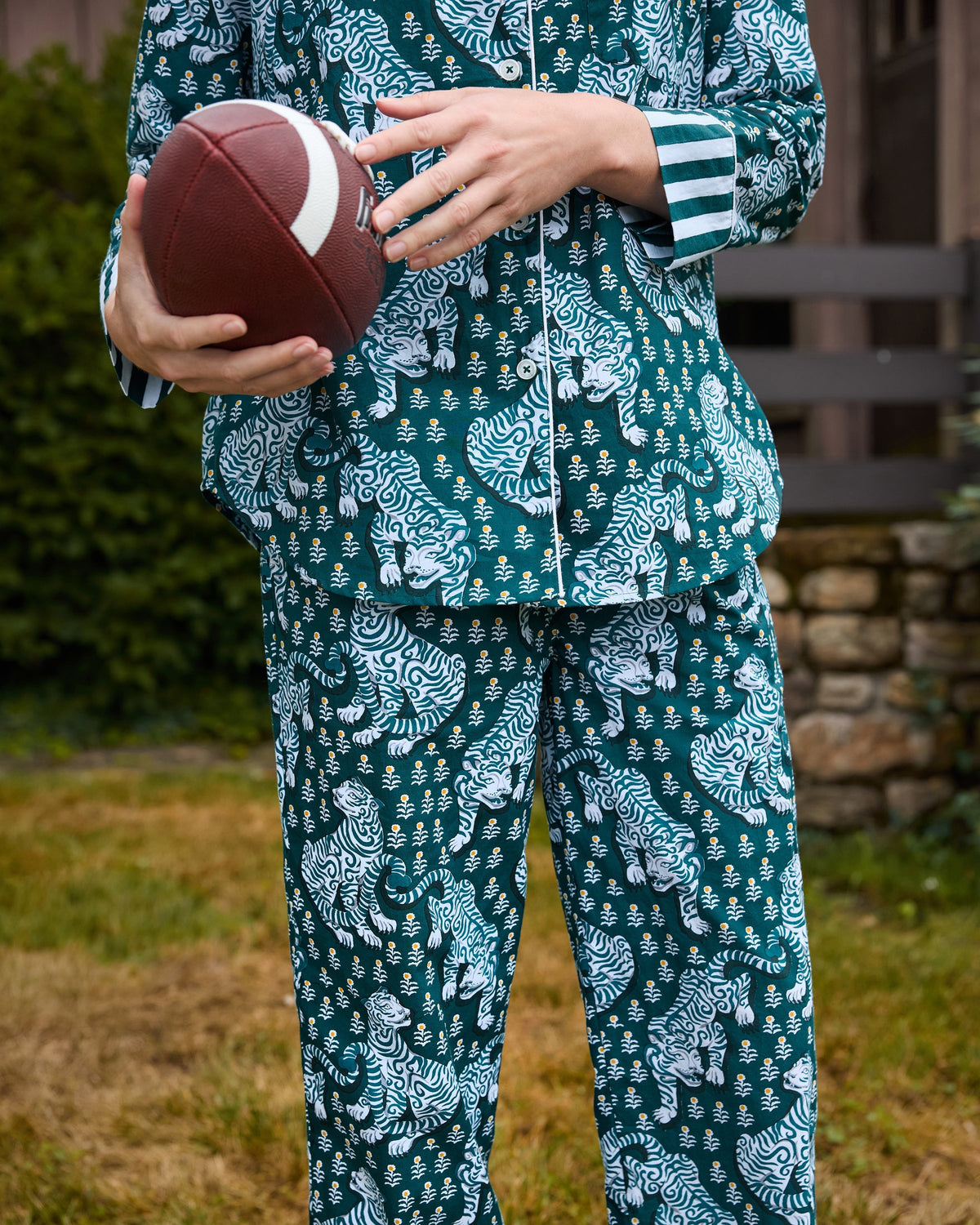 Tiger Queen PJ Set - Game Day Green