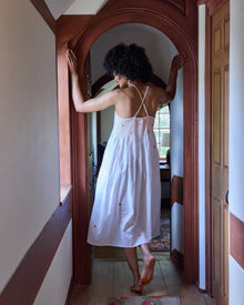 Embroidered Pumpkins Nightie - Natural