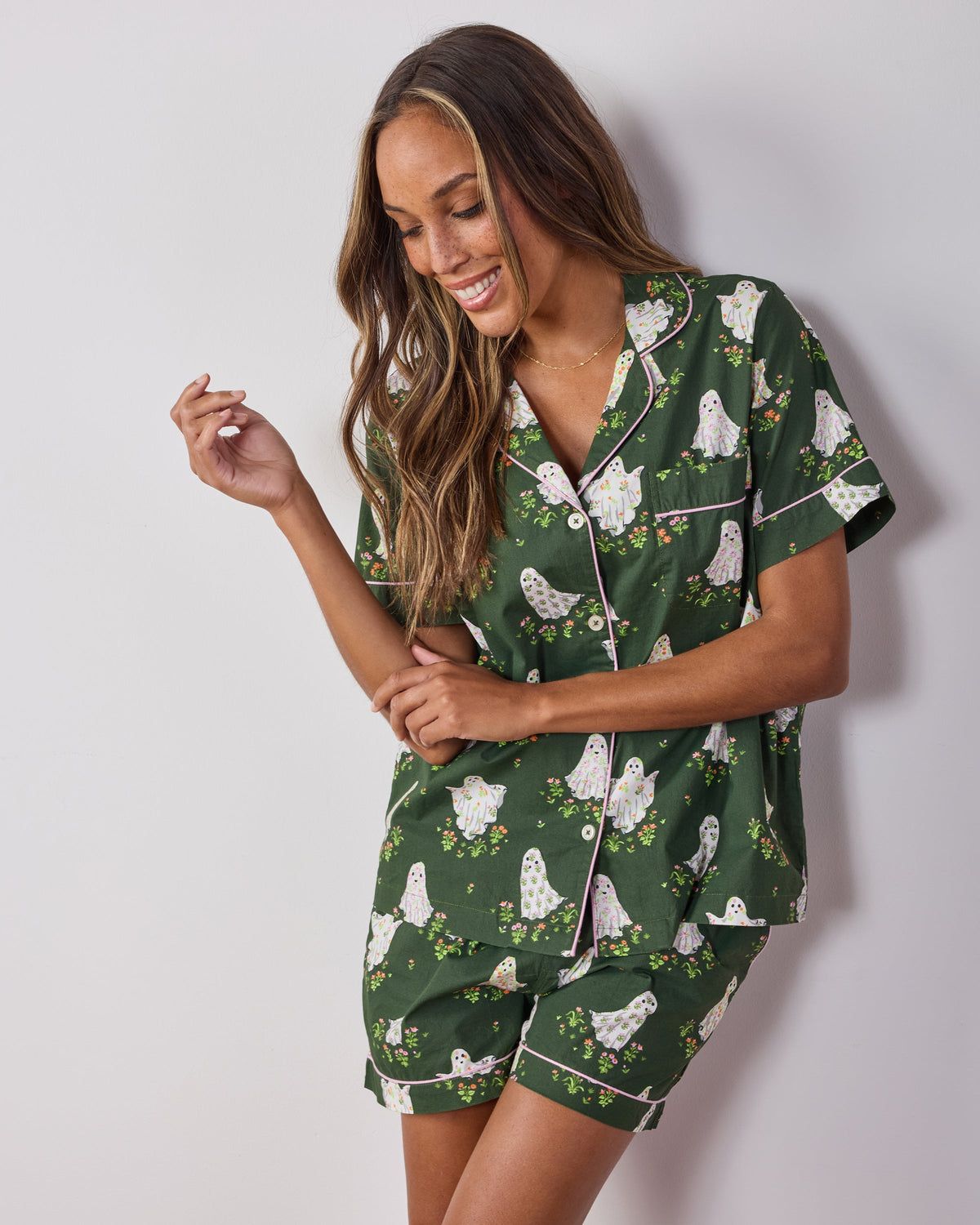 Gardening Ghosts Shorts Set - Overgrown Moss