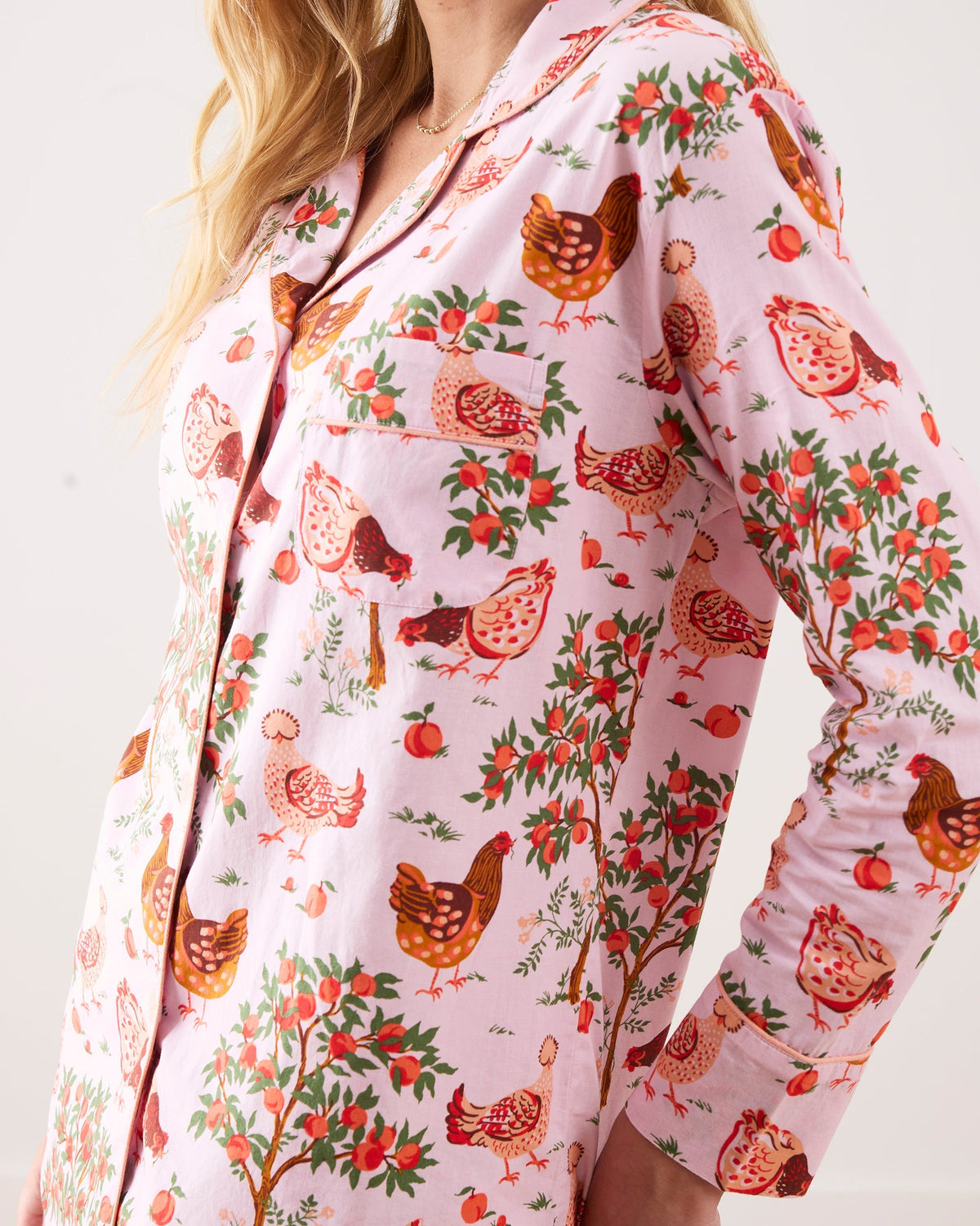 Hen House PJ Set - Ballet Pink
