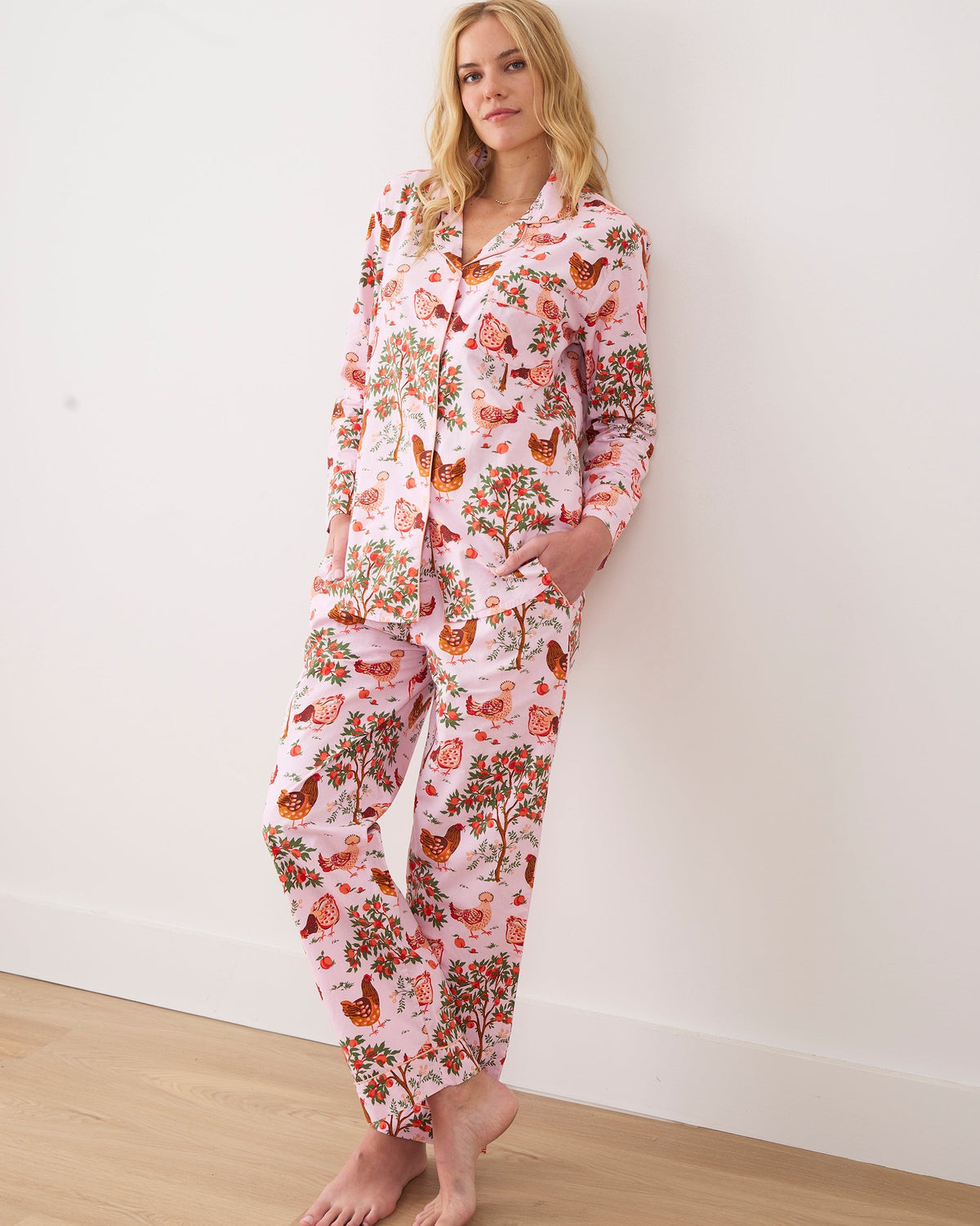 Hen House PJ Set - Ballet Pink