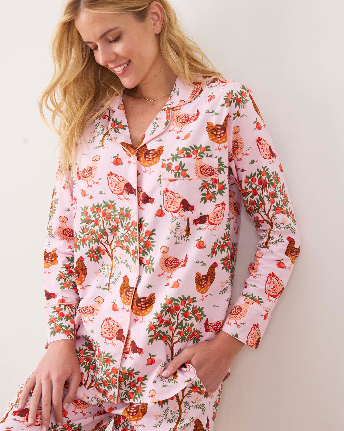 Hen House PJ Set - Ballet Pink