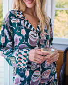Champagne & Caviar PJ Set  - Peacock Feather
