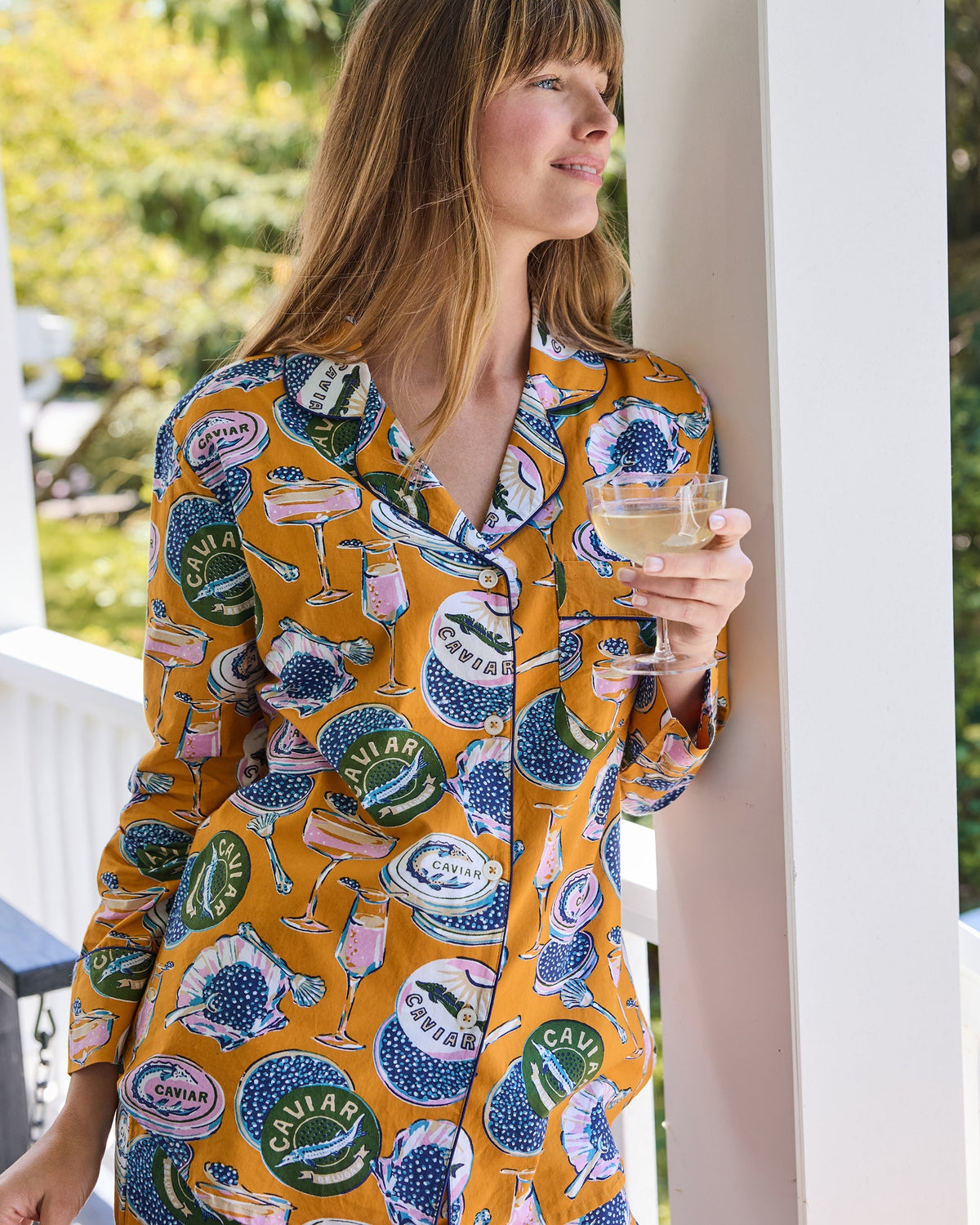 Champagne & Caviar PJ Set - Goldenrod