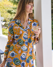 Champagne & Caviar PJ Set - Goldenrod