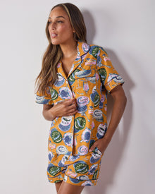 Champagne & Caviar Shorts Set - Goldenrod