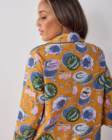 Champagne & Caviar Sleep Shirt - Goldenrod