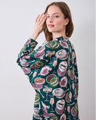 Champagne & Caviar PJ Set - Peacock Feather