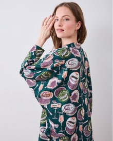 Champagne & Caviar PJ Set - Peacock Feather