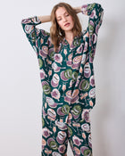 Champagne & Caviar PJ Set - Peacock Feather