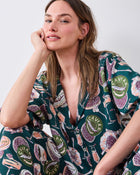 Champagne & Caviar 3/4 Sleeve PJ set - Peacock Feather